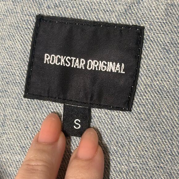 Rockstar Original Men’s Printed Denim Jacket RSM6080-SKI-BLUE Size Small EUC - Picture 5 of 7